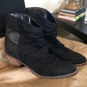 SALE!! Black Suede and Leather Boots